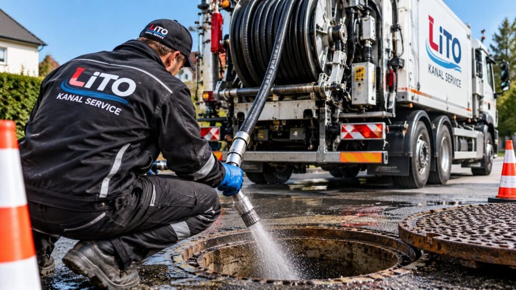 professional sewer cleaning operation lito kanalservice