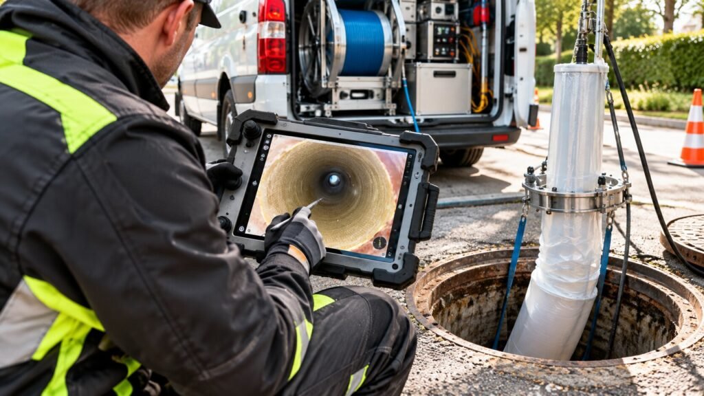 trenchless sewer inspection in action lito kanalservice